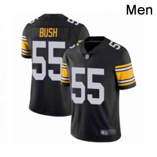 Mens Pittsburgh Steelers 55 Devin Bush Black Alternate Vapor Untouchable Limited Player Football Jersey